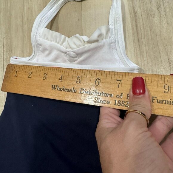 Janie and Jack Girls Vintage Retro Americana One-Piece Swimsuit Sailor  Sz 6-12m - Picture 9 of 9